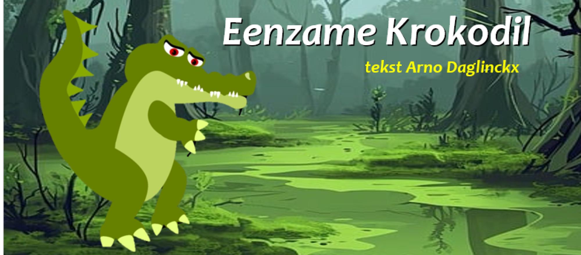 Eenzame krokodil banner
