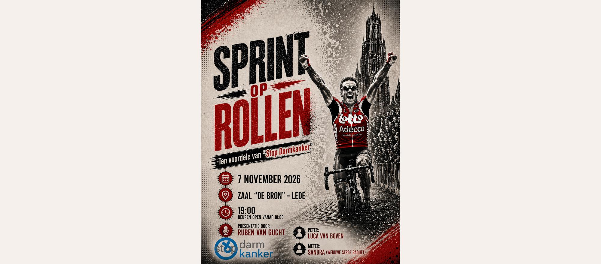 Sprint op Rollen tvv Stop Darmkanker banner