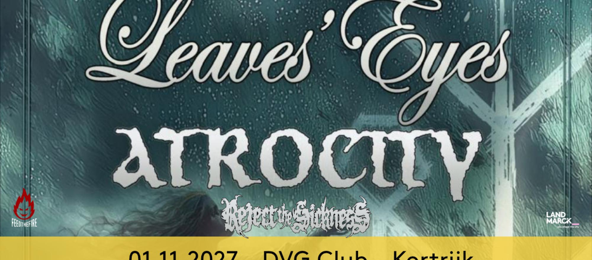 Leaves' Eyes + Atrocity + Reject The Sickness banner