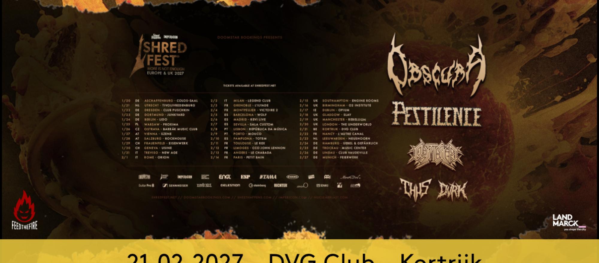 Shred Fest 2027 @ DVG Club, Kortrijk banner