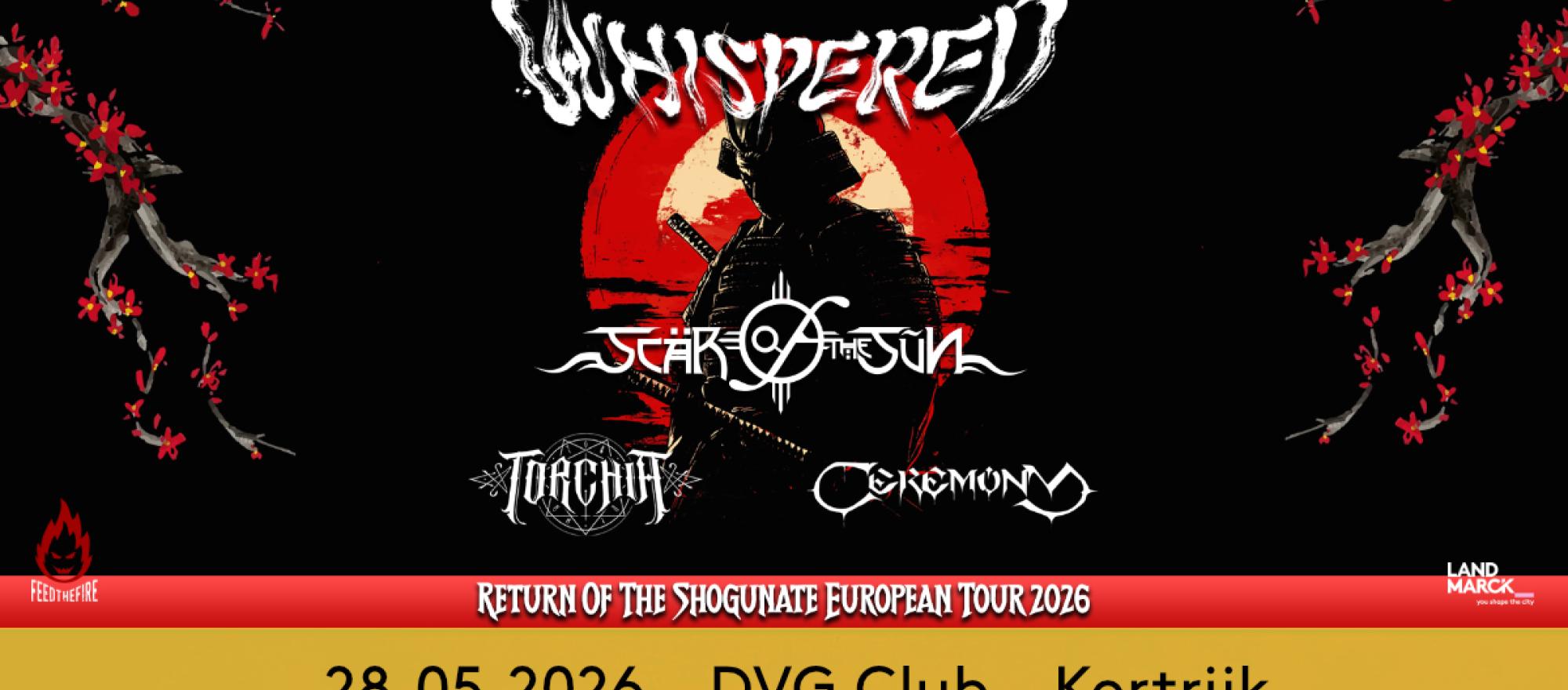 Whispered + supports @ DVG Club, Kortrijk banner