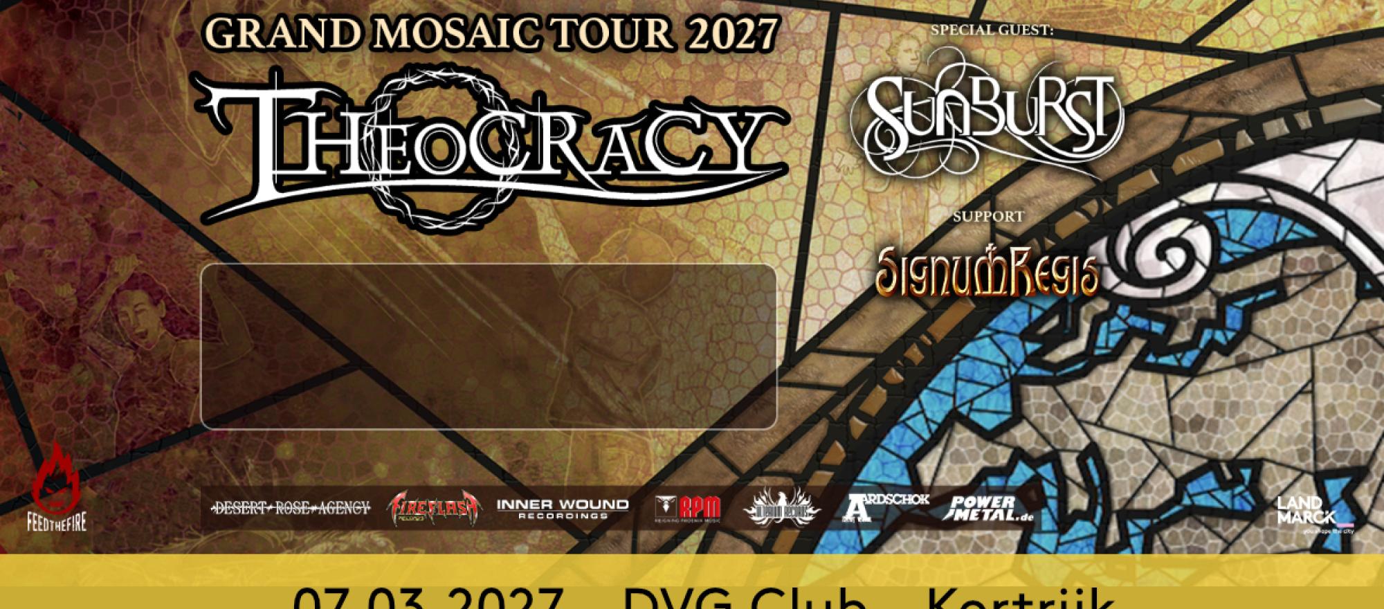 Theocracy + Sunburst + Signum Regis @ DVG Club banner