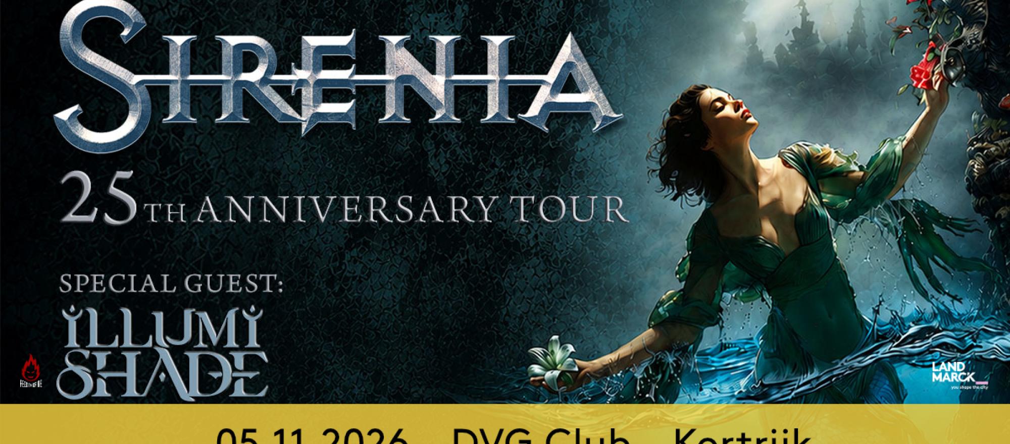 Sirenia 25th Anniversary Tour @ DVG Club, Kortrijk banner