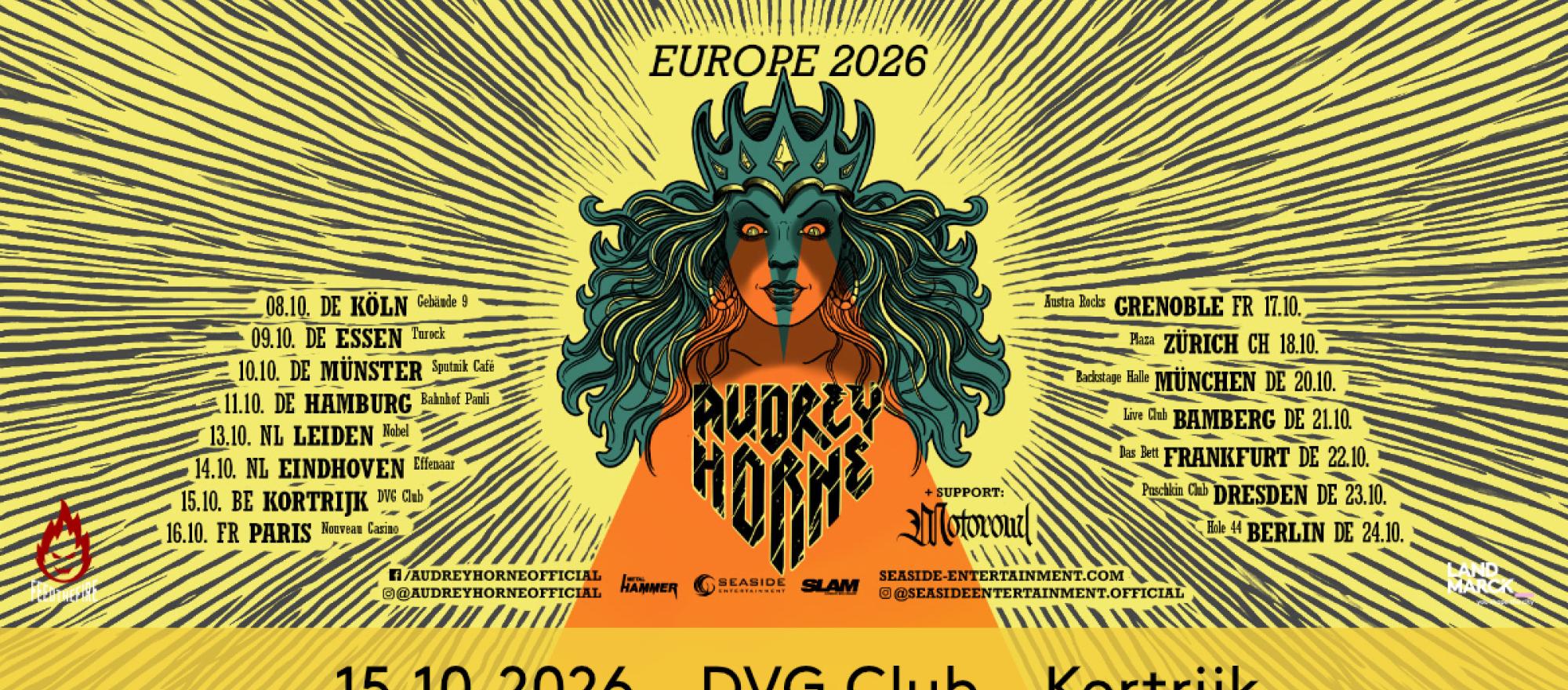 Audrey Horne @ DVG Club, Kortrijk banner