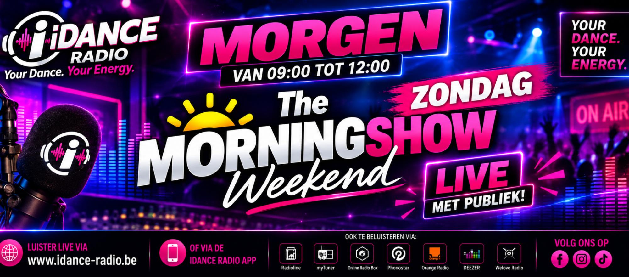 The Morningshow Weekend LIVE op zondag banner