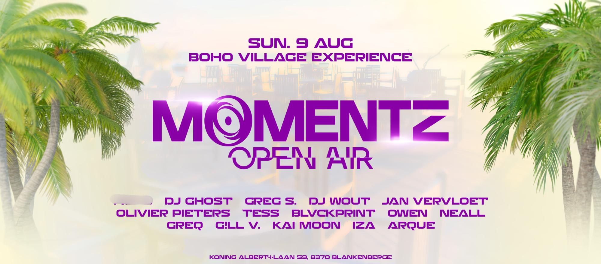 MOMENTZ OPEN AIR (Boho Village Blankenberge) banner