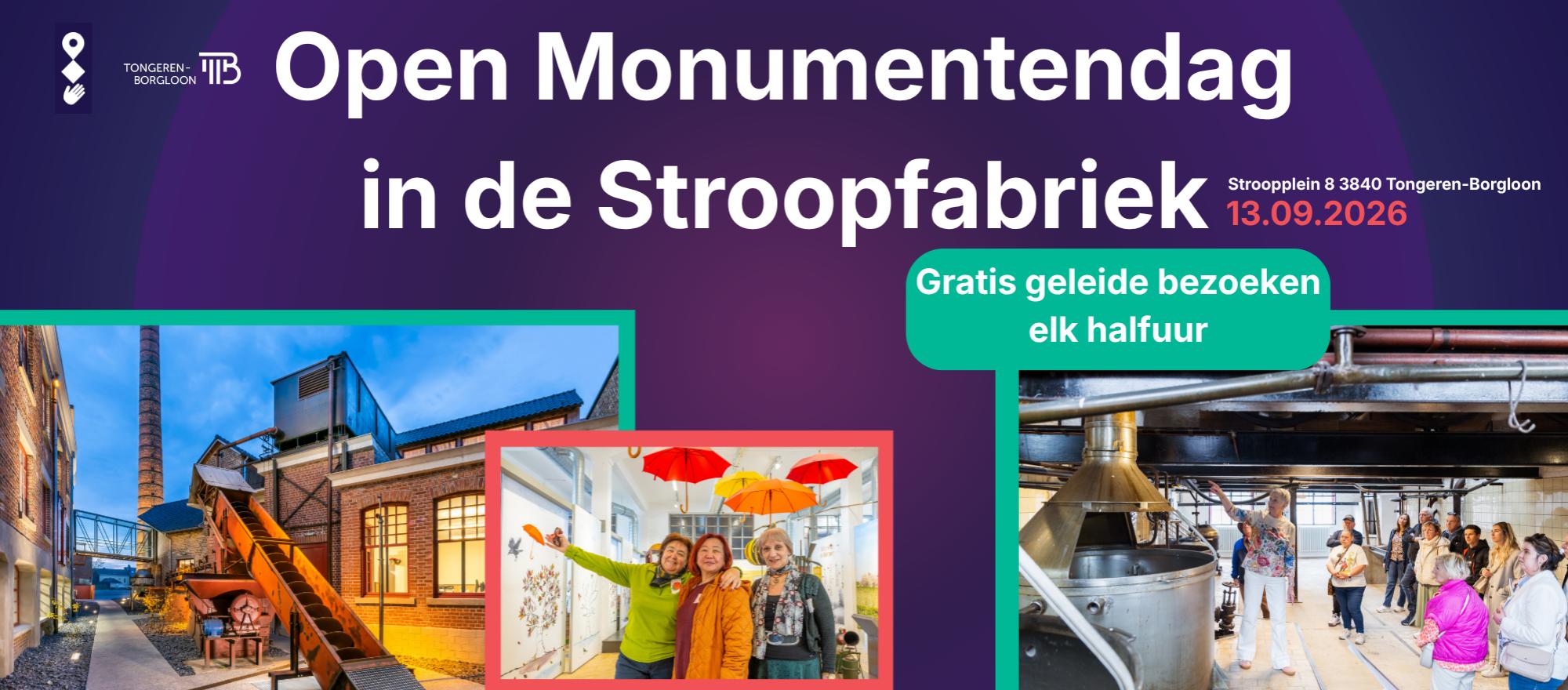 Open Monumentendag in de Stroopfabriek banner