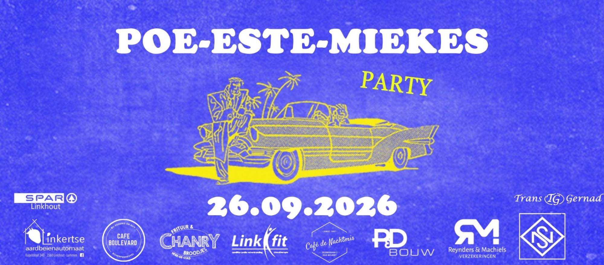 Poe-este-Miekes Party banner
