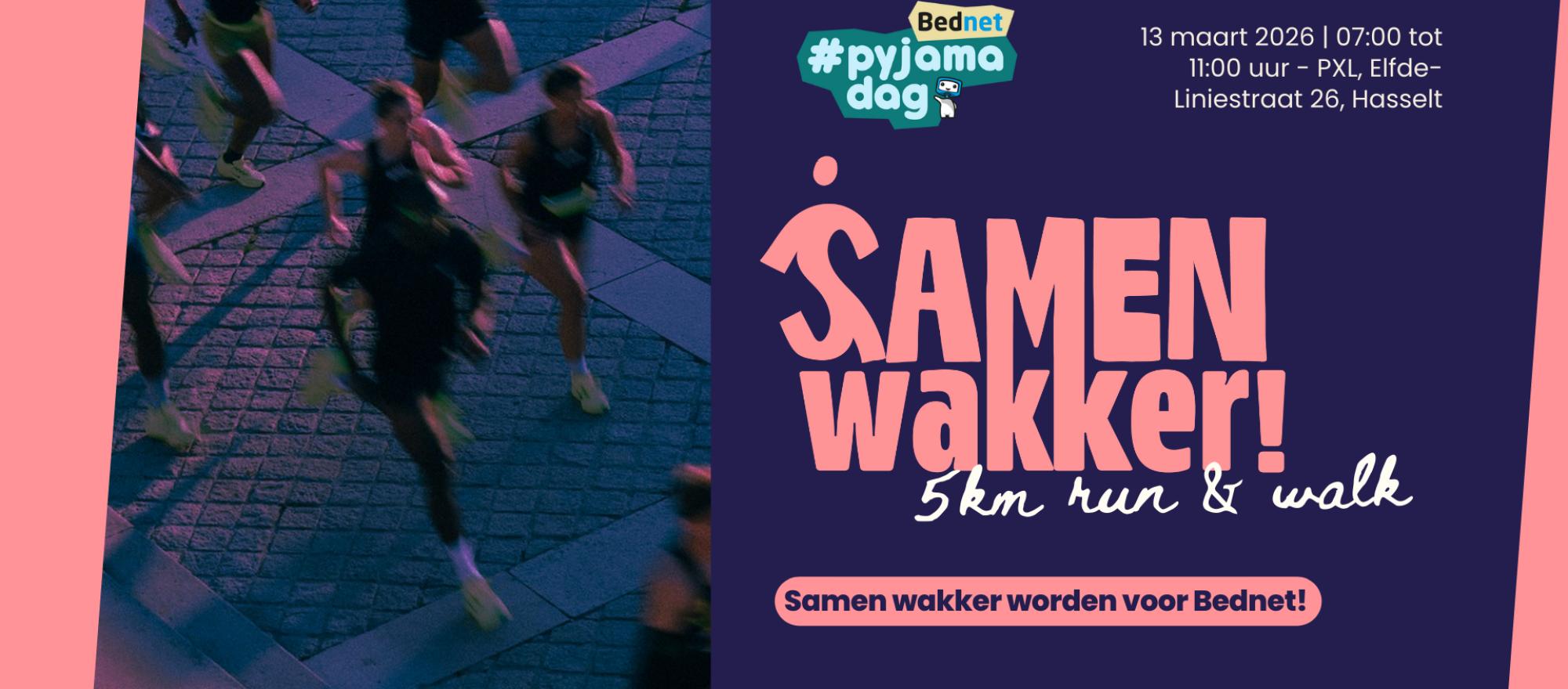 Samen Wakker Run&Walk banner