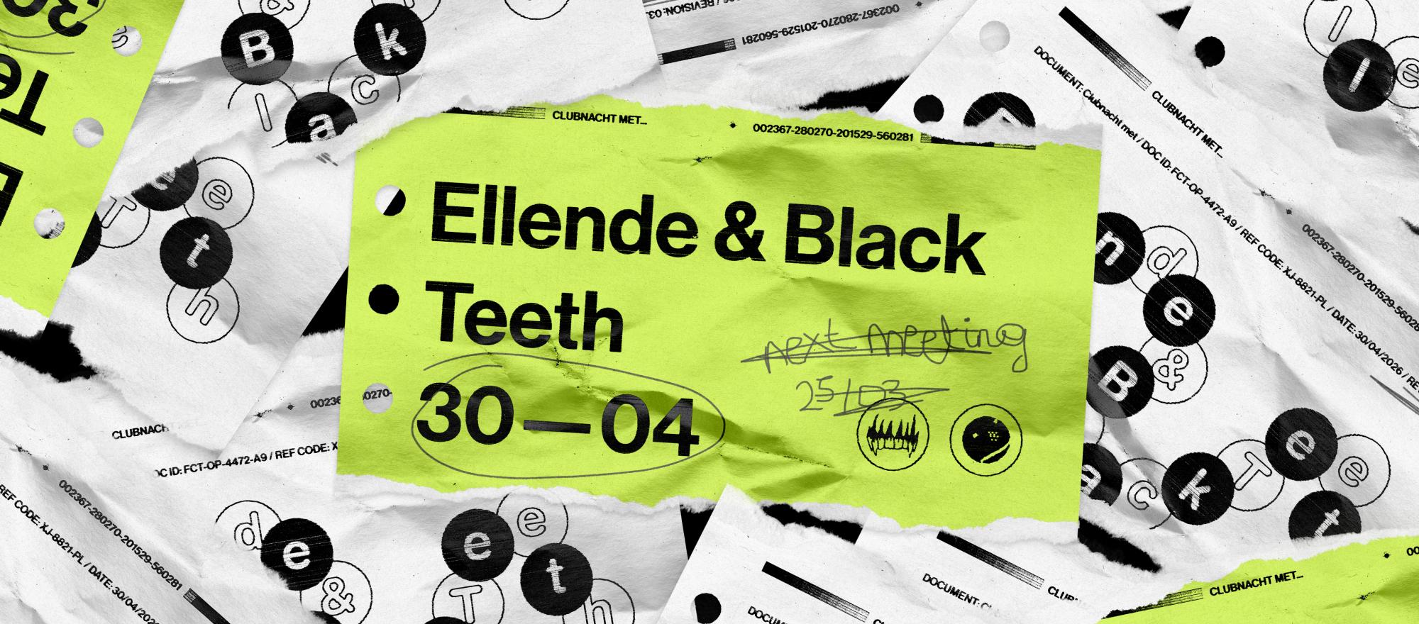 Clubnacht met Ellende & Black Teeth banner