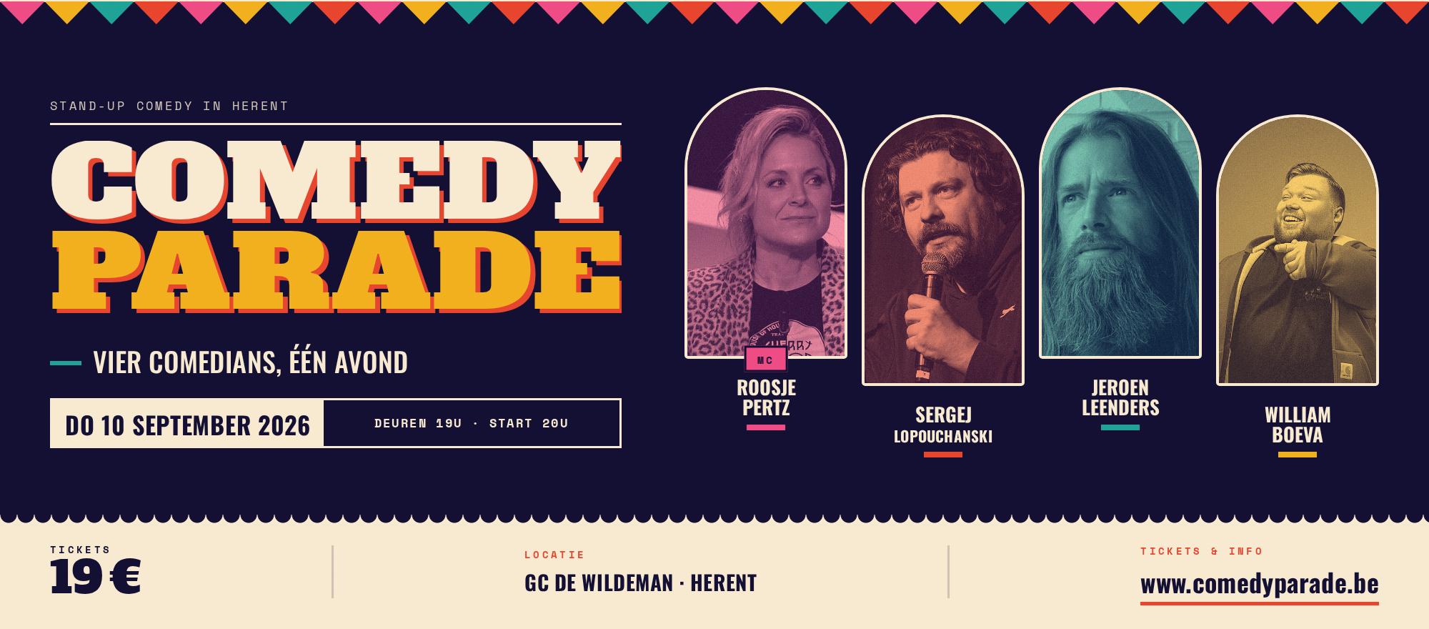 Comedy Parade Herent banner