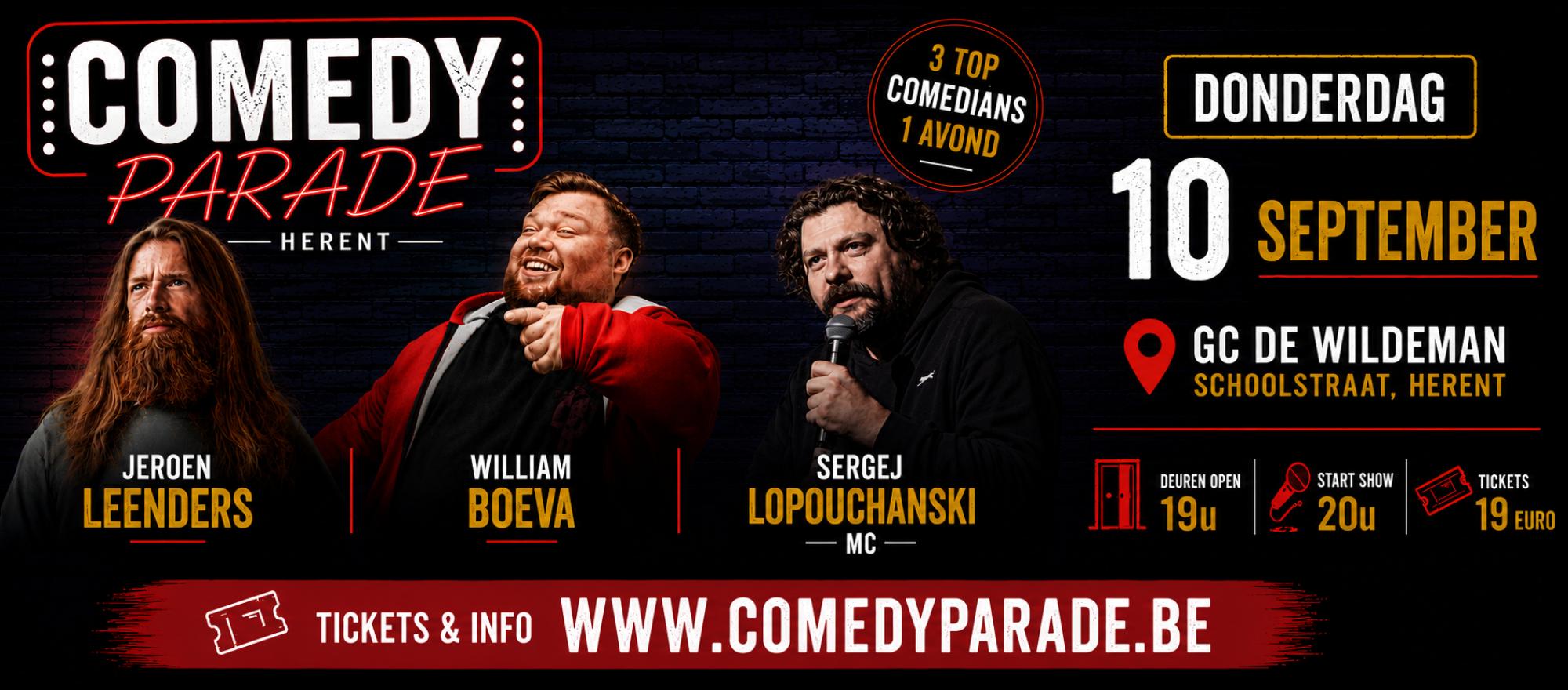 Comedy Parade Herent banner