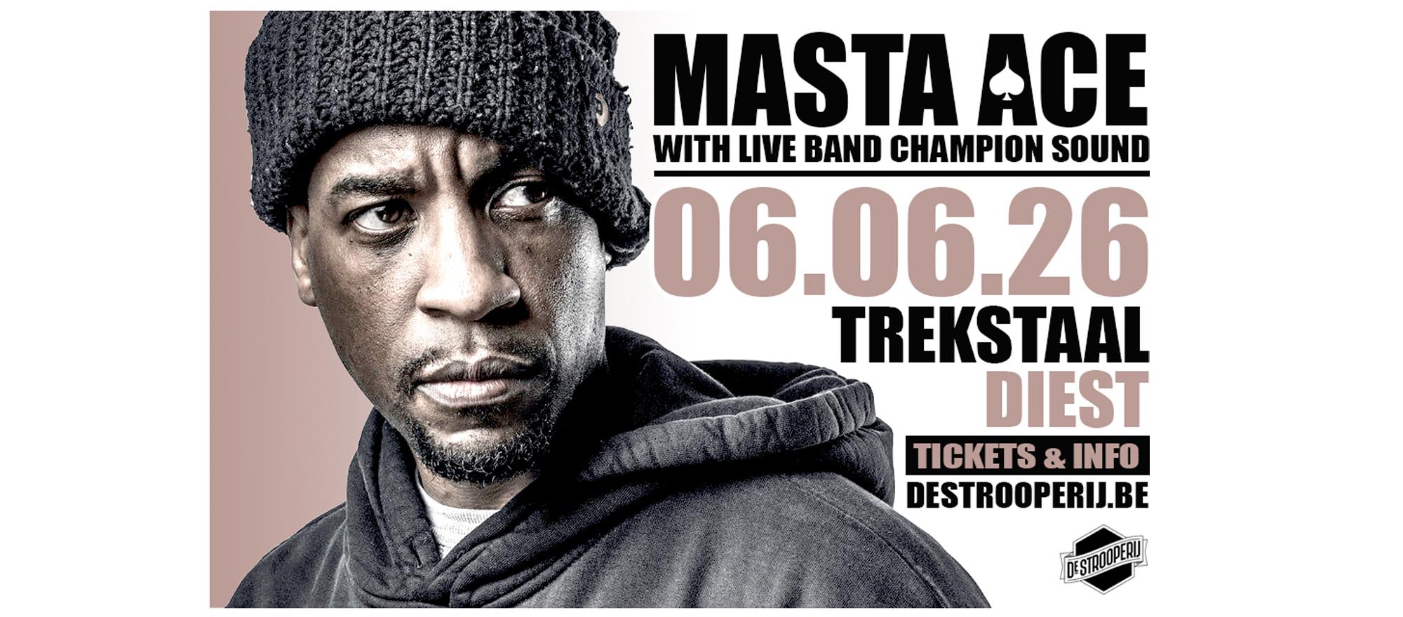 MASTA ACE with live band champion sound banner