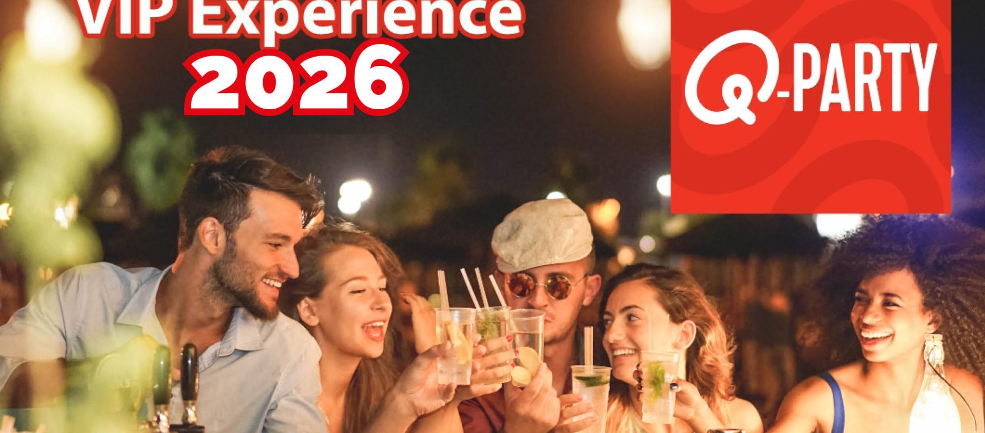 Q-party VIP experience banner